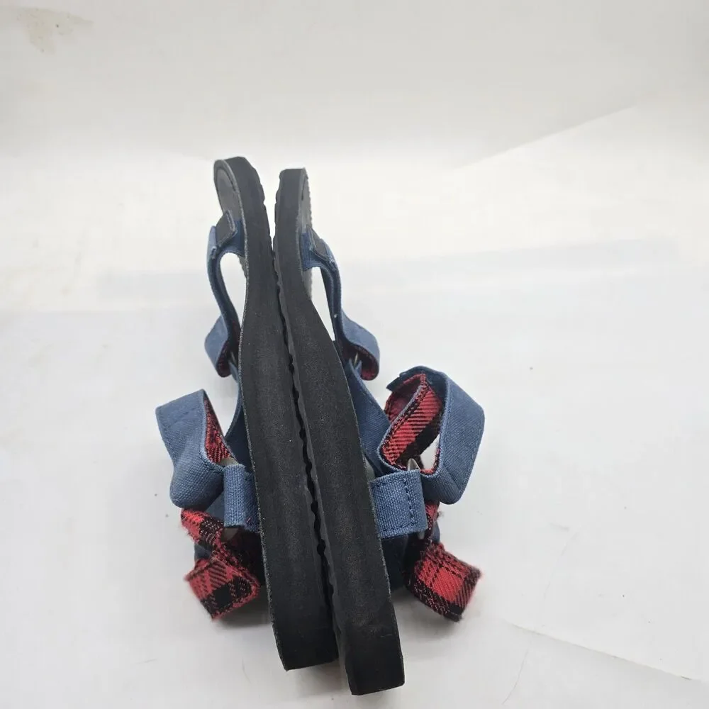 Teva Original Universal Outdoor Men's Sandals Size 9 Blue Red Plaid